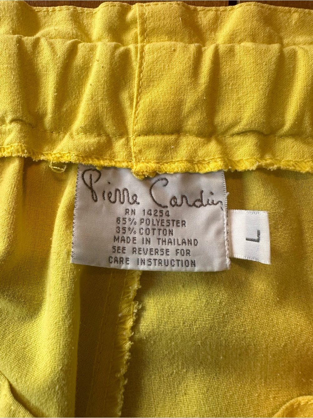 Pierre Cardin Yellow Drawstring Jogger Pants - Picture 3 of 5